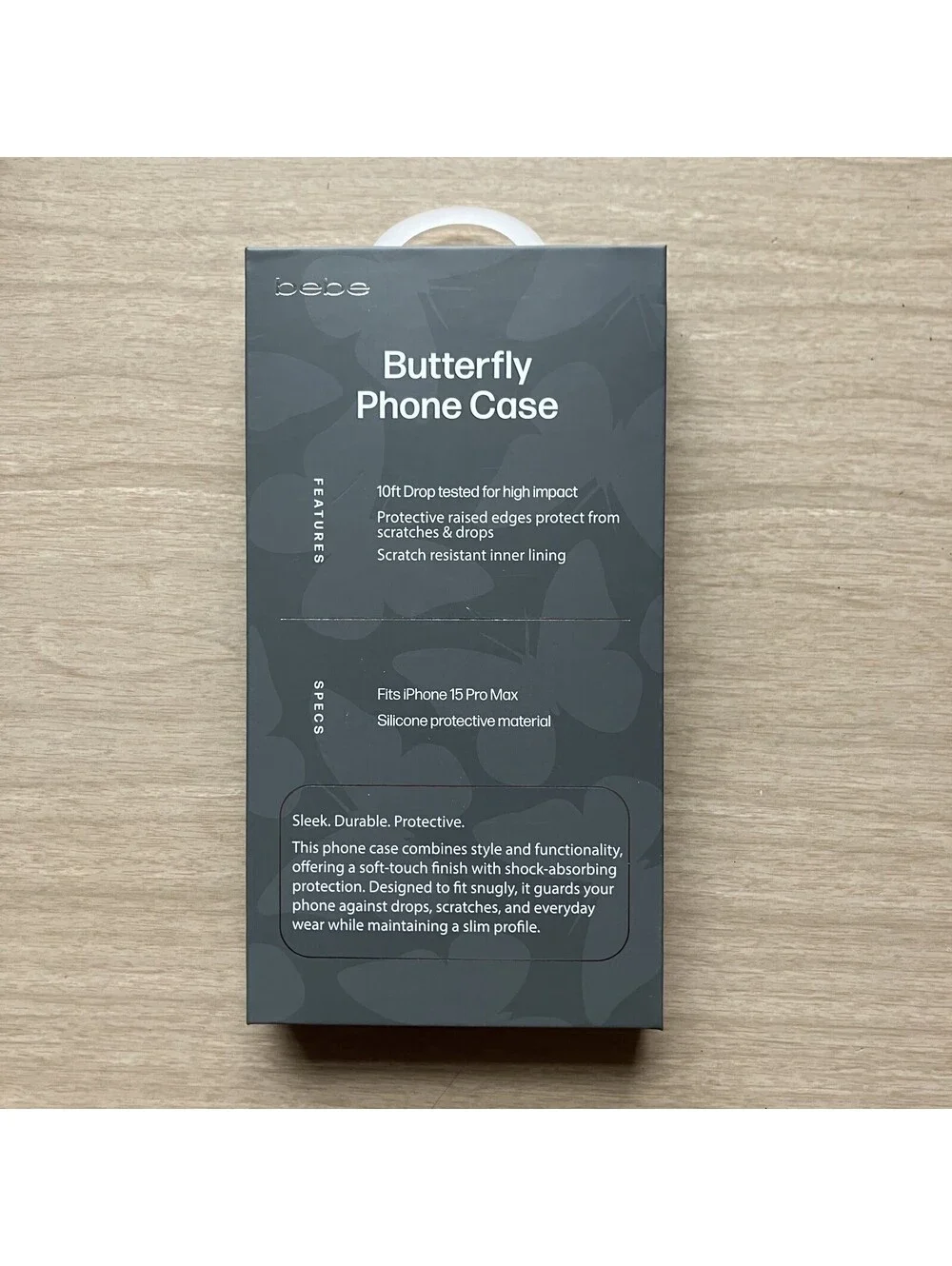 Y2K Whimsigoth Bebe Faux Leather Butterfly Puff Phone Case iPhone 15 Pro Max New